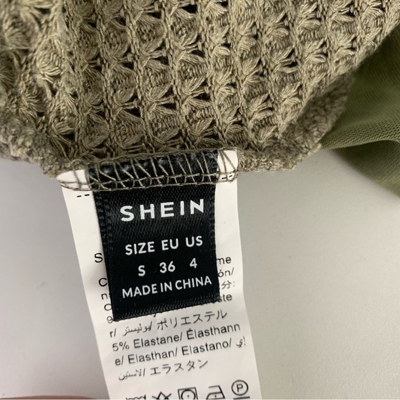 SHEIN Green Knit Mini Skirt Size Small - Picture 4 of 7